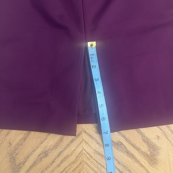 White House Black Market Perfect Form Purple Stretch Pencil Skirt Lined Size 10 - Picture 9 of 11
